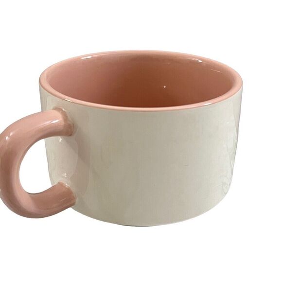 Set of 3 Peir 1 Dolomite Pink & White Stackable Dog Mugs - Picture 5 of 8